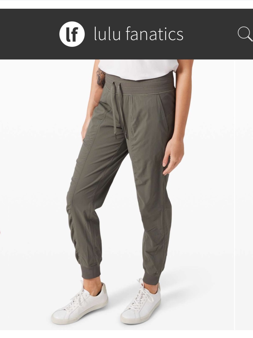 Lululemon Dance Studio Jogger 29” Sz 10 Grey Sage Green Full Length